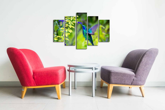 Wallity Cuadro Decorativo en Lienzo 5 Piezas 5PUC-075 Multicolor